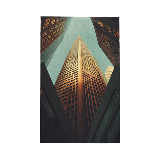 Modern Skyscraper Waffle Kitchen Towel – Super Absorbent Microfiber Dish Towel, 16×26 Inch, Fast Drying & Soft Cleaning Cloth